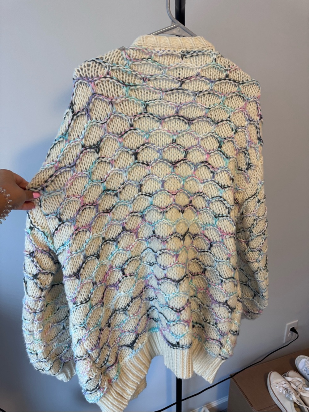BTB LOS ANGELES TAYLOR HONEYCOMB CARDIGAN - Picture 4 of 4